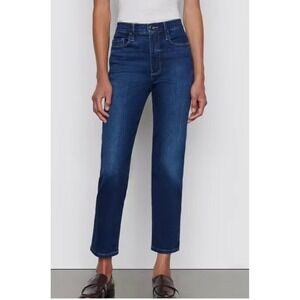 FRAME Le Pixie Sylvie Slender Straight Jeans Dark Wash High Rise Size 26